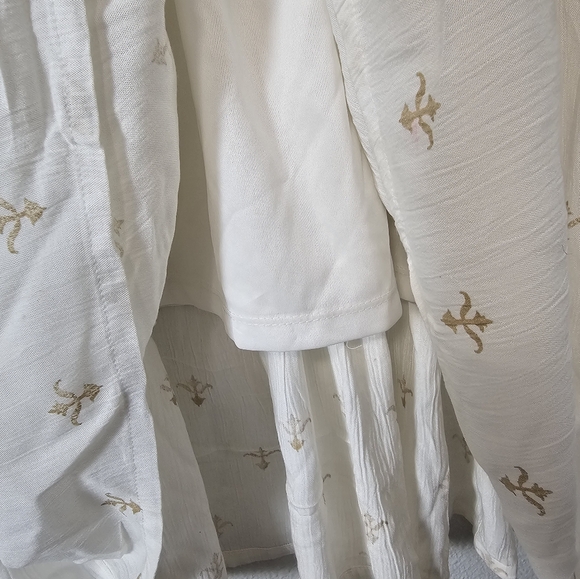 Elegant White Uiolet Skies  Floral Skirt Sz S - Picture 3 of 6